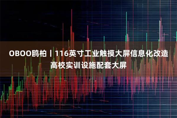 OBOO鸥柏丨116英寸工业触摸大屏信息化改造高校实训设施配套大屏